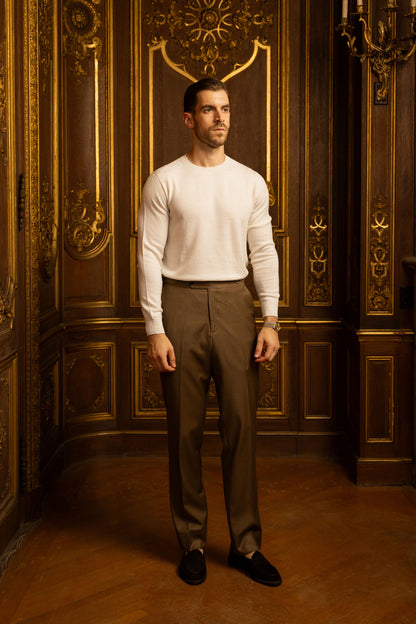 Off White Merino Wool Sweater